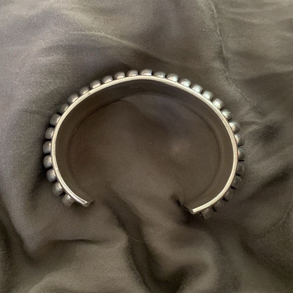 Priscilla Apache Navajo Designed Sterling Silver Cuff Bracelet - Picture 8 of 9